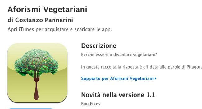 Una app per i vegetariani