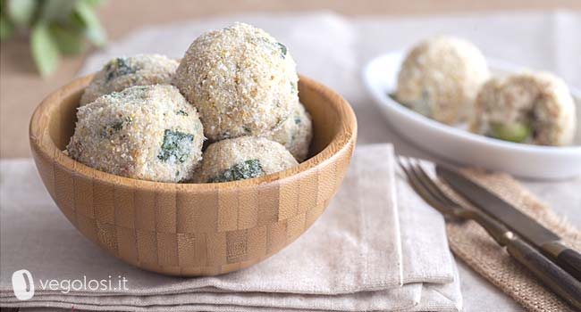 Polpette vegane zucchine e latte di riso