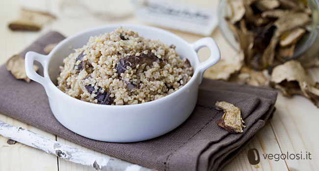 Quinoa e funghi Shiitake