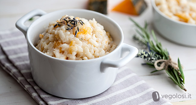 Risotto lavanda e zucca