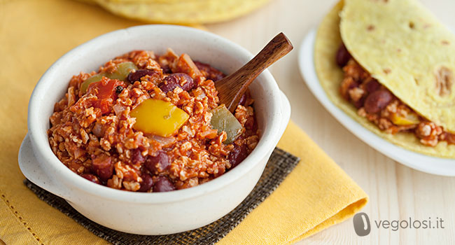 Chili vegano - Chili messicano senza carne