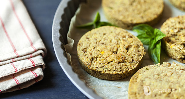 hamburger vegani di lenticchie