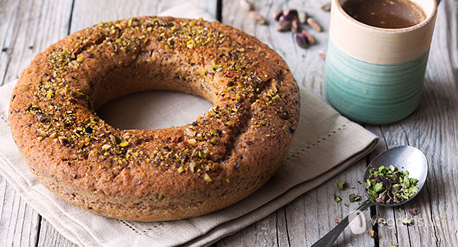 Ciambella banane e pistacchi