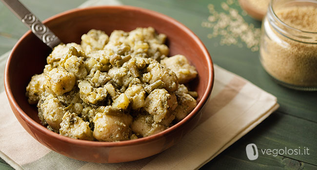 Gnocchi di cous cous al pesto