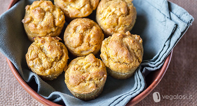 Muffin vegani zucca e cipolla