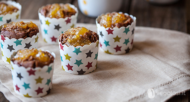 Muffin vegani arancia e cioccolato