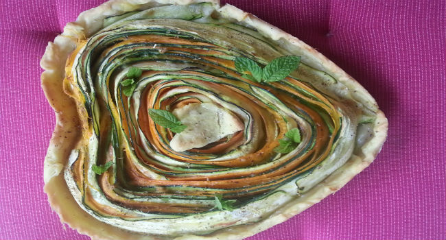 crostata di verdure arrotolata