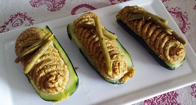 Zucchine ripiene vegan