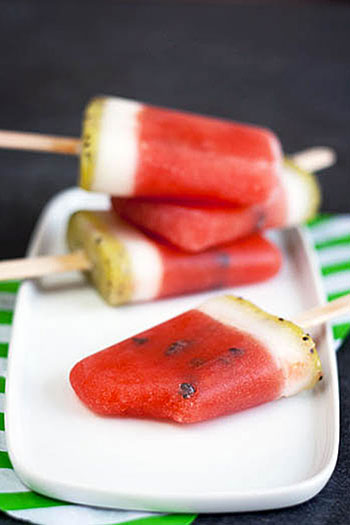 ghiaccioli vegan all'anguria