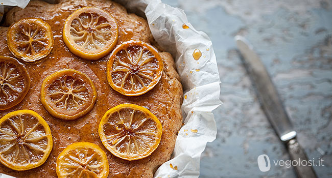 Torta vegan integrale al limone