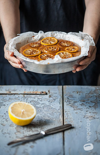 Torta vegan integrale al limone