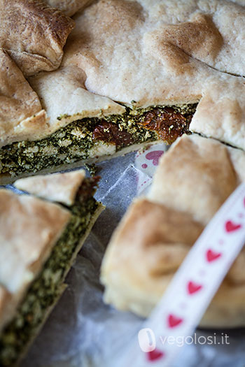 Torta salata spinaci pomodorini
