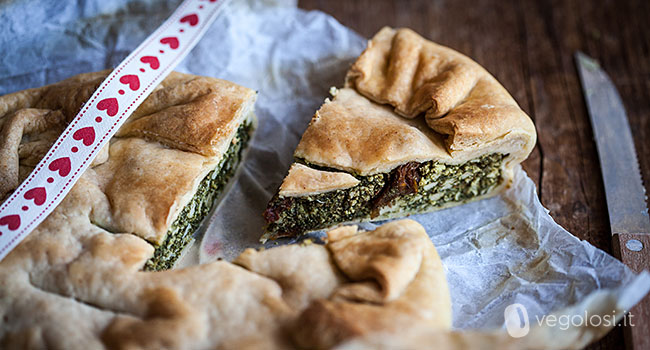 Torta salata spinaci pomodorini