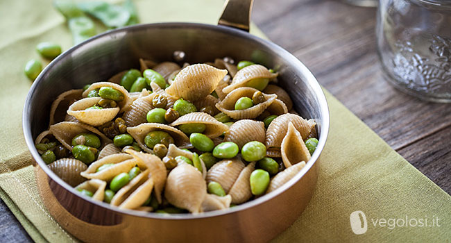 conchiglie edamame piselli