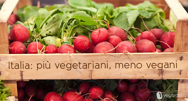 Più vegetariani meno vegani