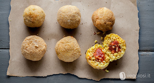 Arancini vegan al ragù di tofu