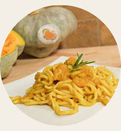 spaghetti zucca porcini