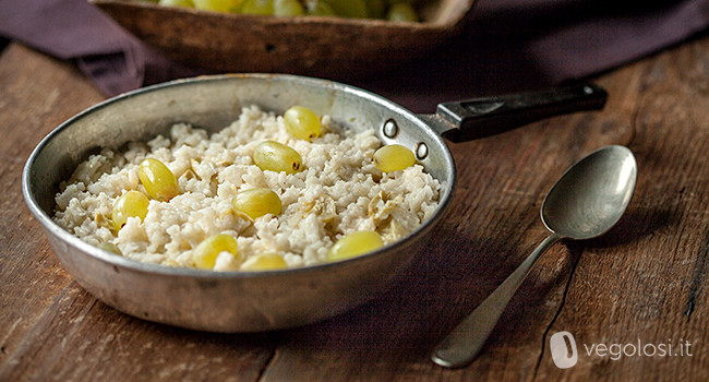 Risotto vegan all'uva