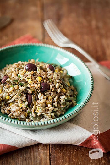Farro con carciofi e olive