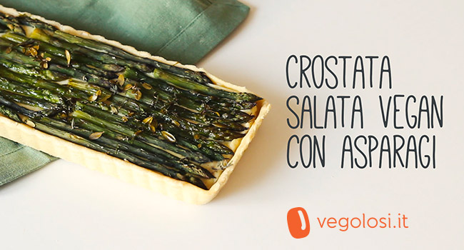 Crostata vegana salata agli asparagi