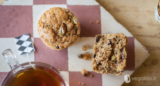 Muffin vegani ai pistacchi