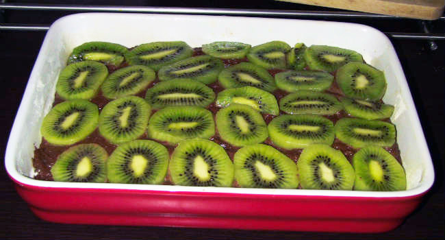 torta con kiwi e cioccolato