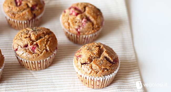 Muffin vegani alle fragole