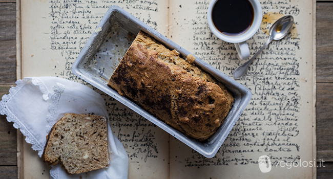 Banana bread vegano al caffè