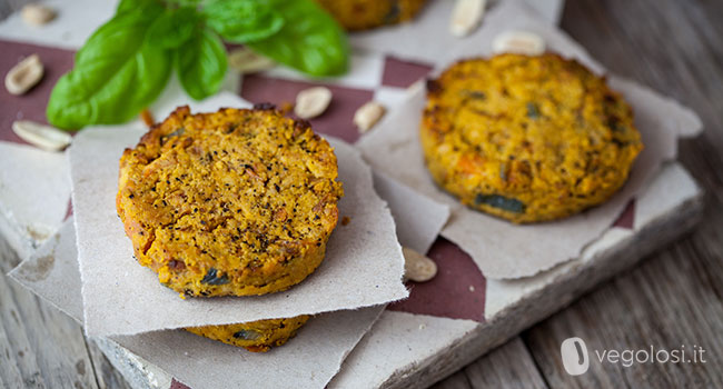 burger vegani anacardi carote