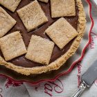 Crostata vegana con crema al cioccolato fondente