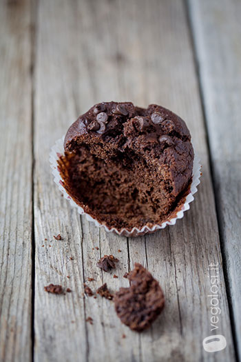Muffin vegani doppio cioccolato