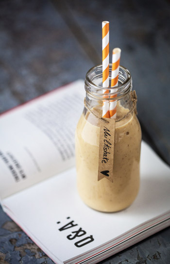 smoothie vegano mandorle e pesche