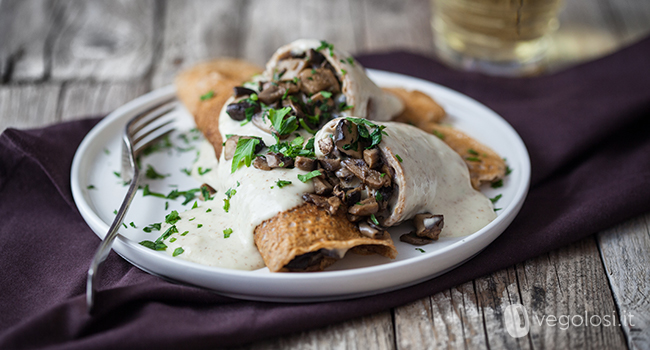 crespelle funghi besciamella tartufo