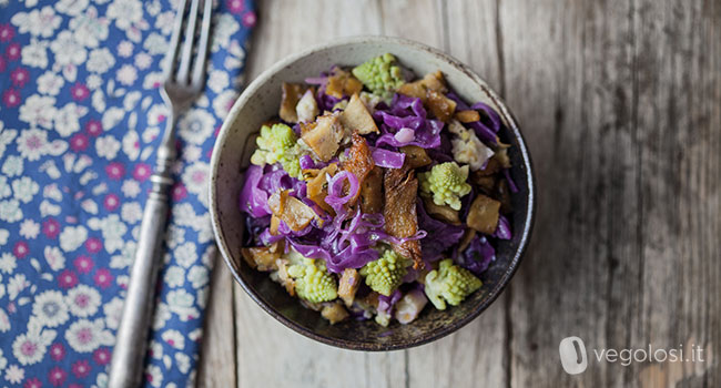 crauti rossi con seitan croccante