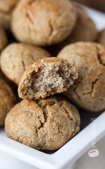 Biscotti vegani di riso e arancia
