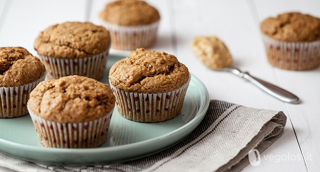 muffin vegani al burro di arachidi