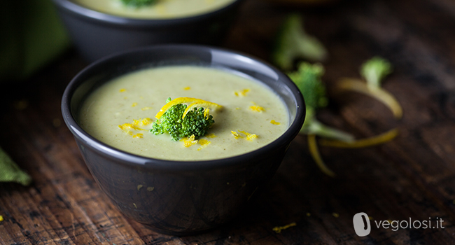 Vellutata di broccoli e fagioli bianchi di Spagna