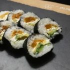 sushi con zucca in tempura