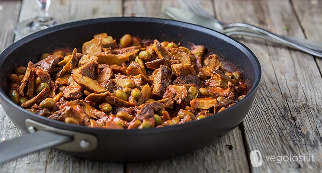 Seitan al sugo con edamame