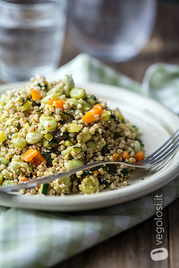 insalata grano saraceno fave