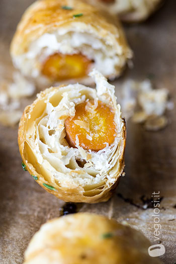 Rustici vegan di carote all'aceto balsamico e timo