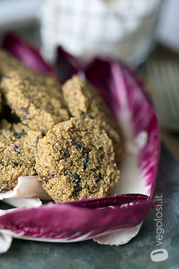 Polpette vegane di amaranto radicchio e capperi