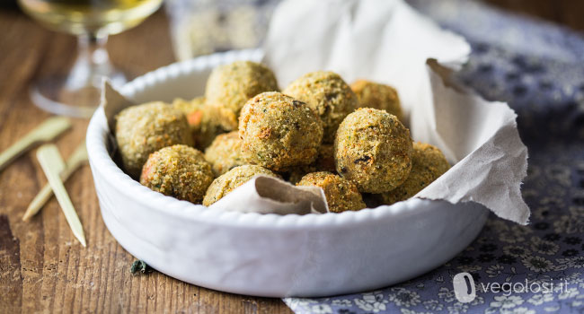 Polpette vegane di ceci e melanzane