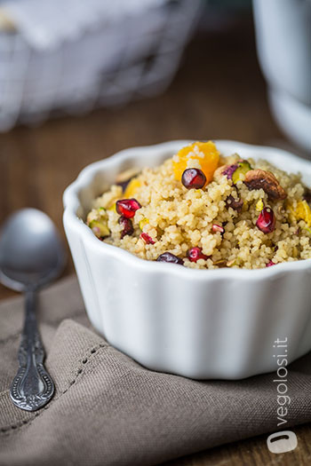 Cous cous dolce invernale melagrana