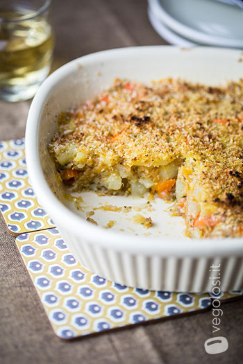 Crumble di zucca e patate