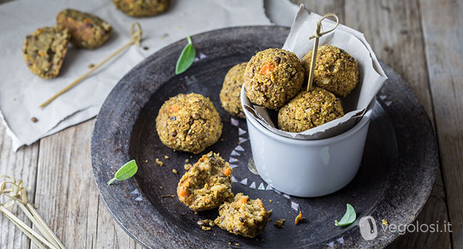 polpette di lenticchie e grano saraceno