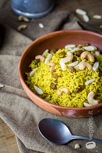 riso basmati spezie uvetta