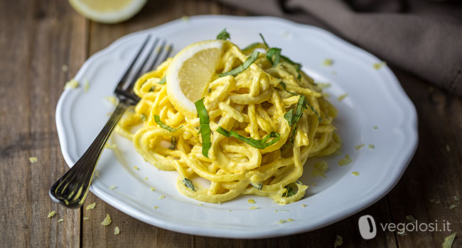 tagliolini limone zafferano basilico