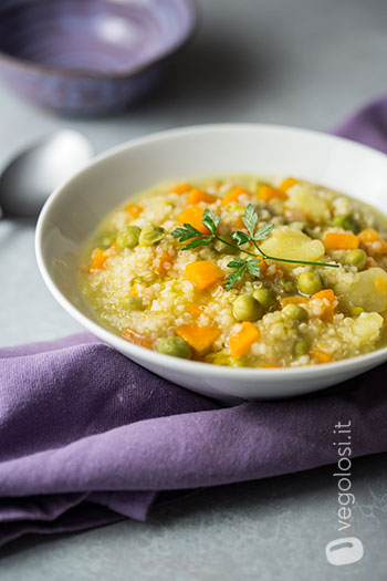 Minestrone di bulgur e quinoa