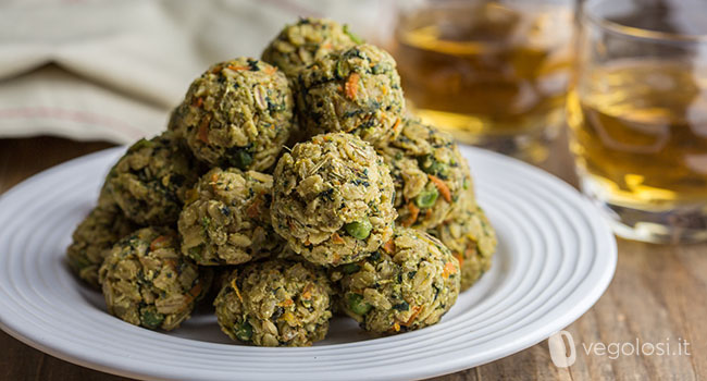 Polpette di fiocchi di avena e verdure